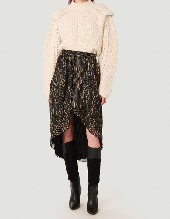 ARZU METALLIC HIGH LOW SKIRT